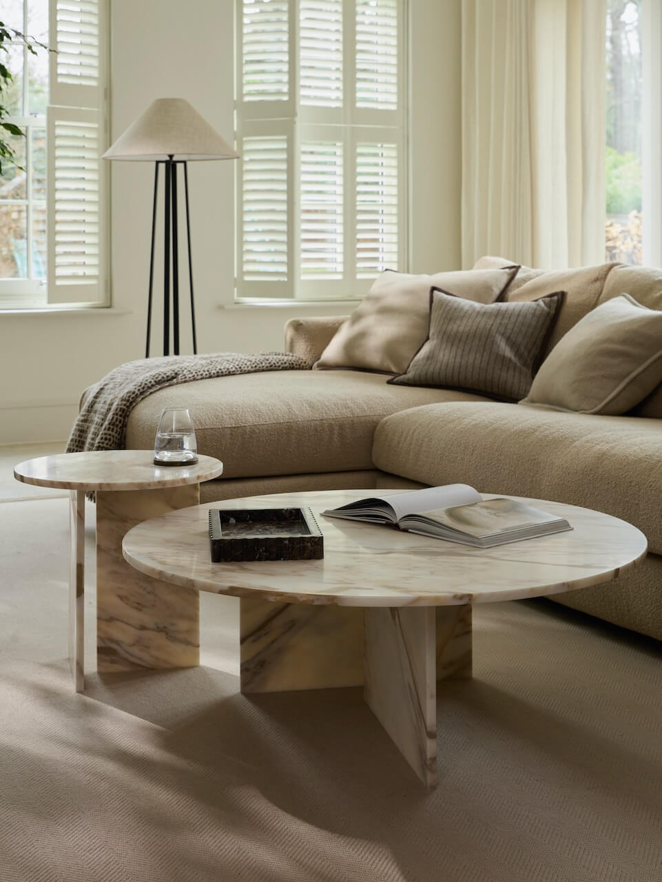 Melrose Calacatta Gold Marble Coffee Table