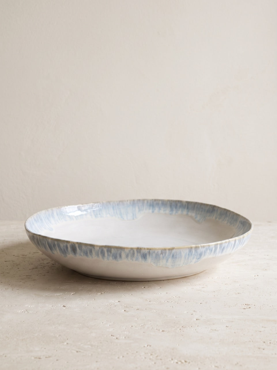 Brisa Blue Low Serving Bowl