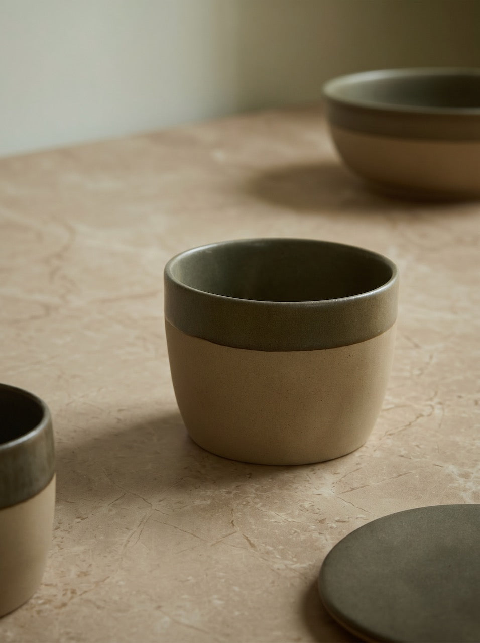 Arenito Olive Stoneware Latte Cup
