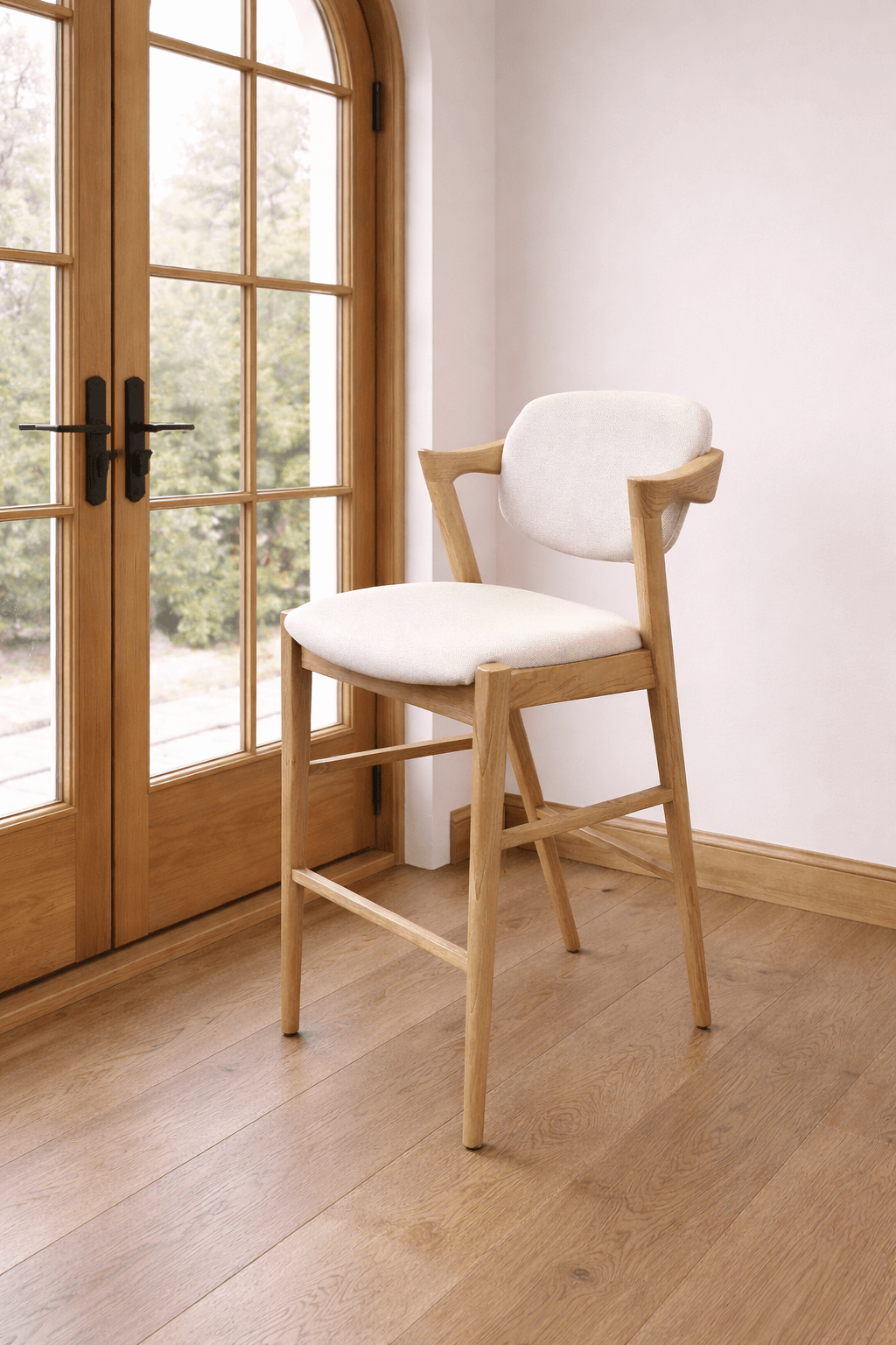 Hoxton Bar Stool - Heritage Toffee & Natural Wood - x 6 pieces