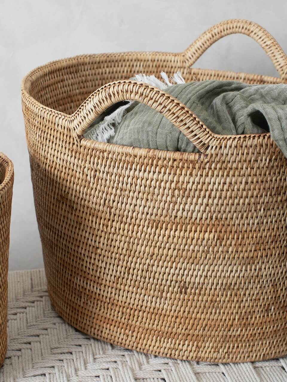 Nairn Rattan Bucket Basket - Natural