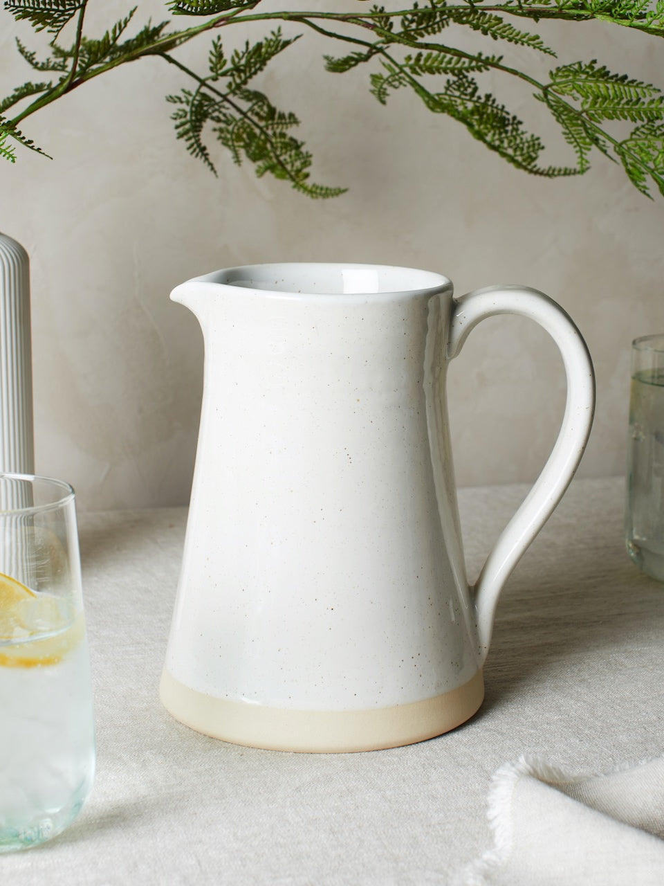 Cream Stoneware Jug