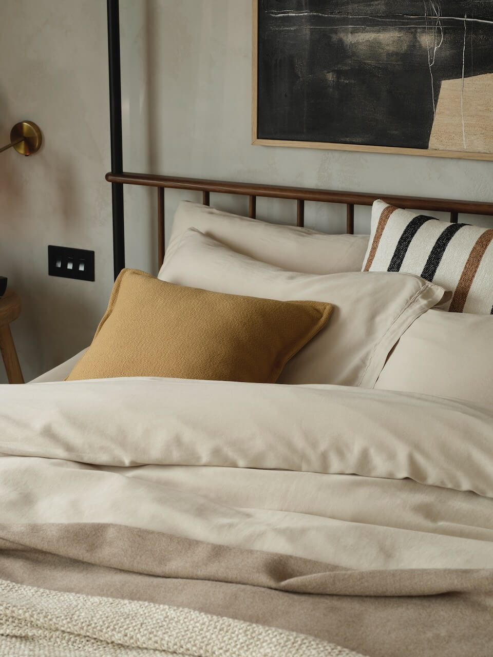 Porto Putty Cotton Fitted Sheet