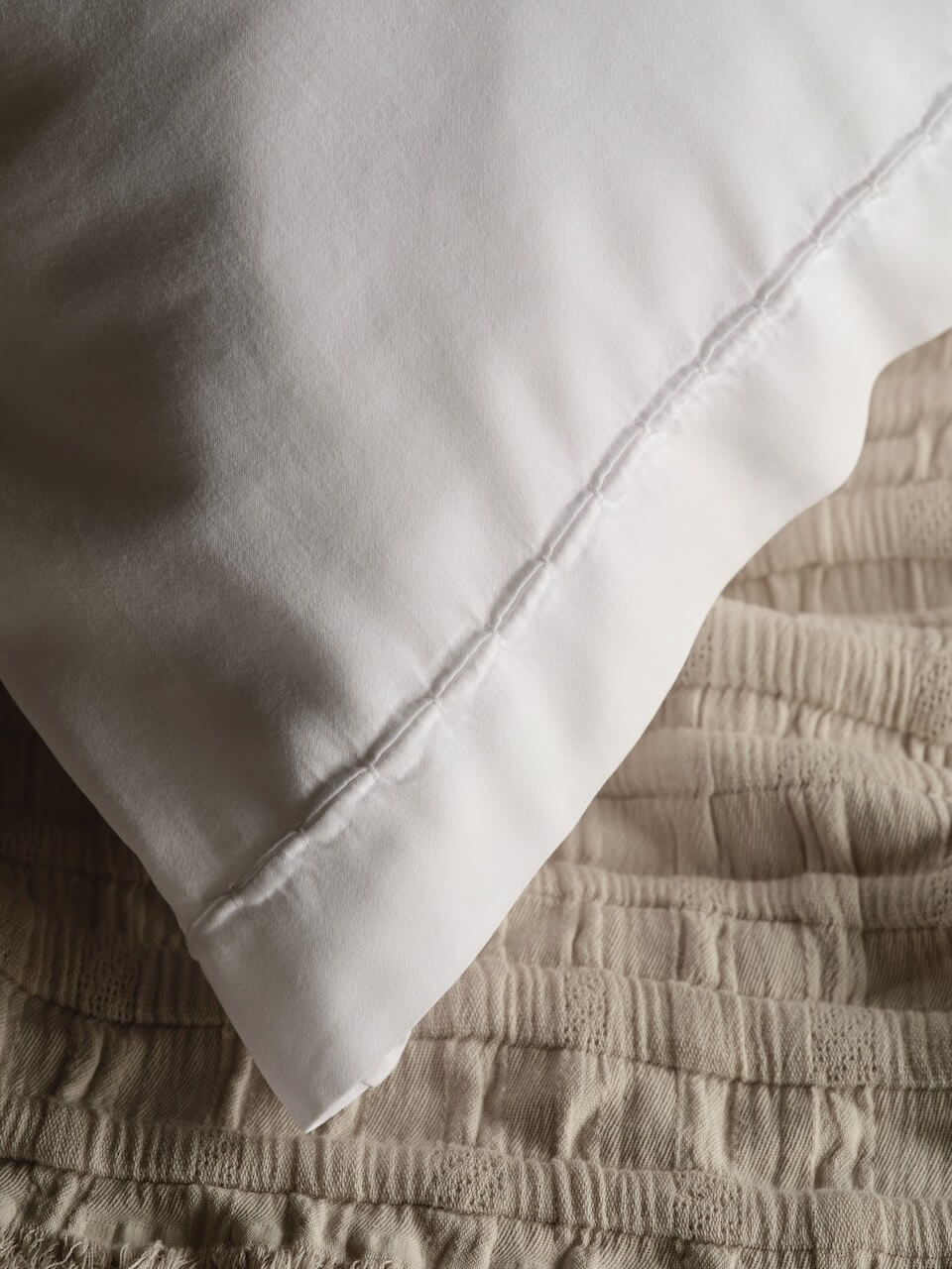 Porto White Cotton Pillowcases - Set of 2