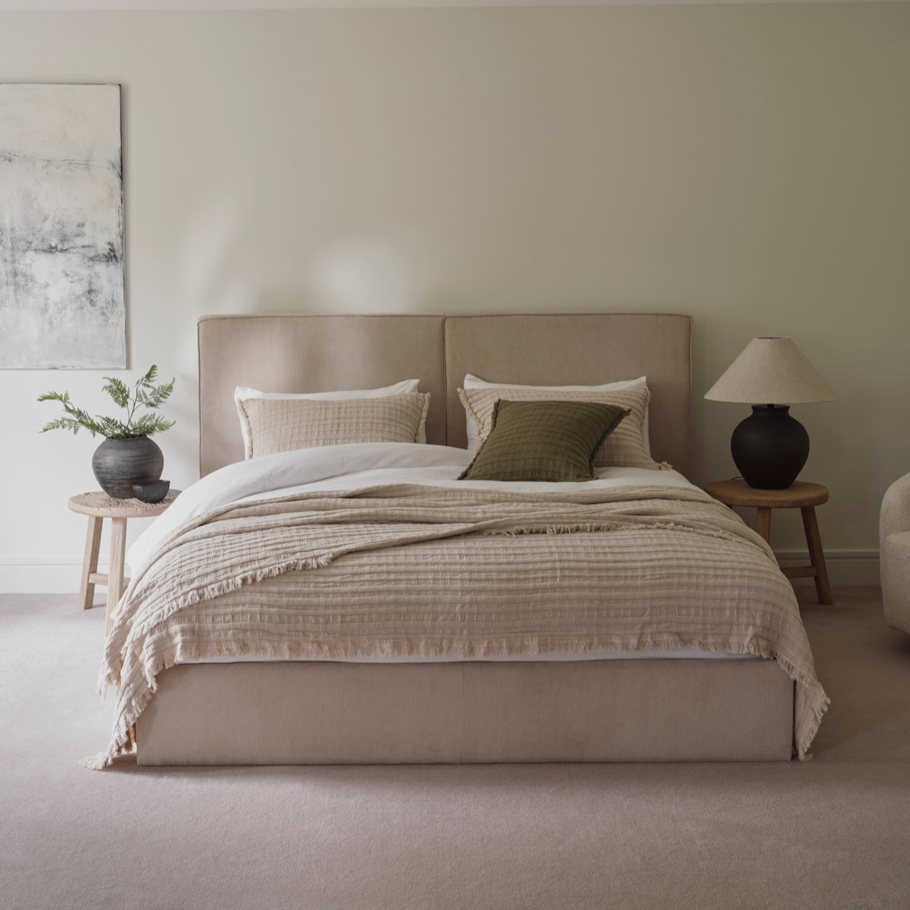 Porto White Cotton Fitted Sheet