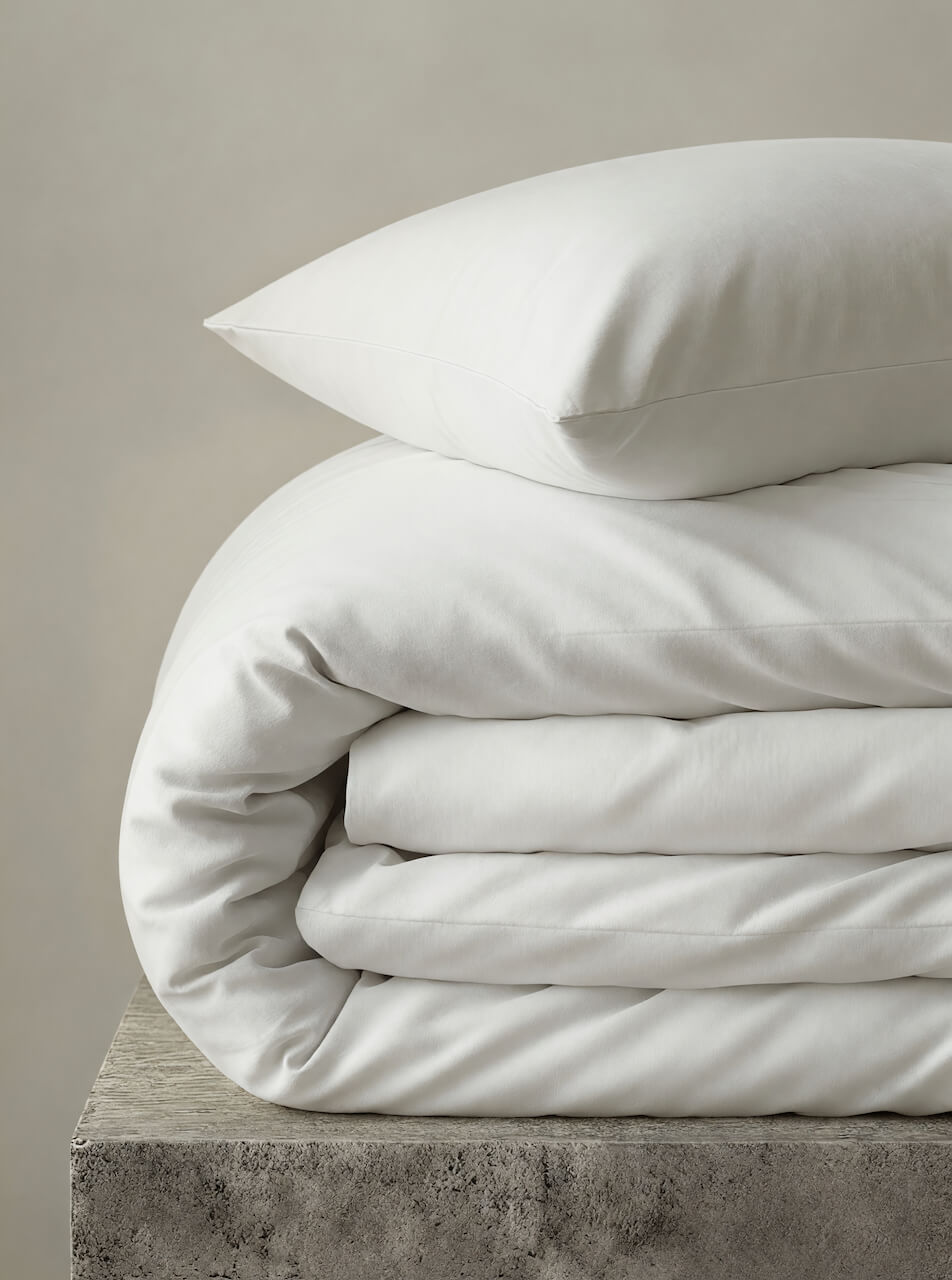 Porto Relaxed Cotton Bedding Bundle - White