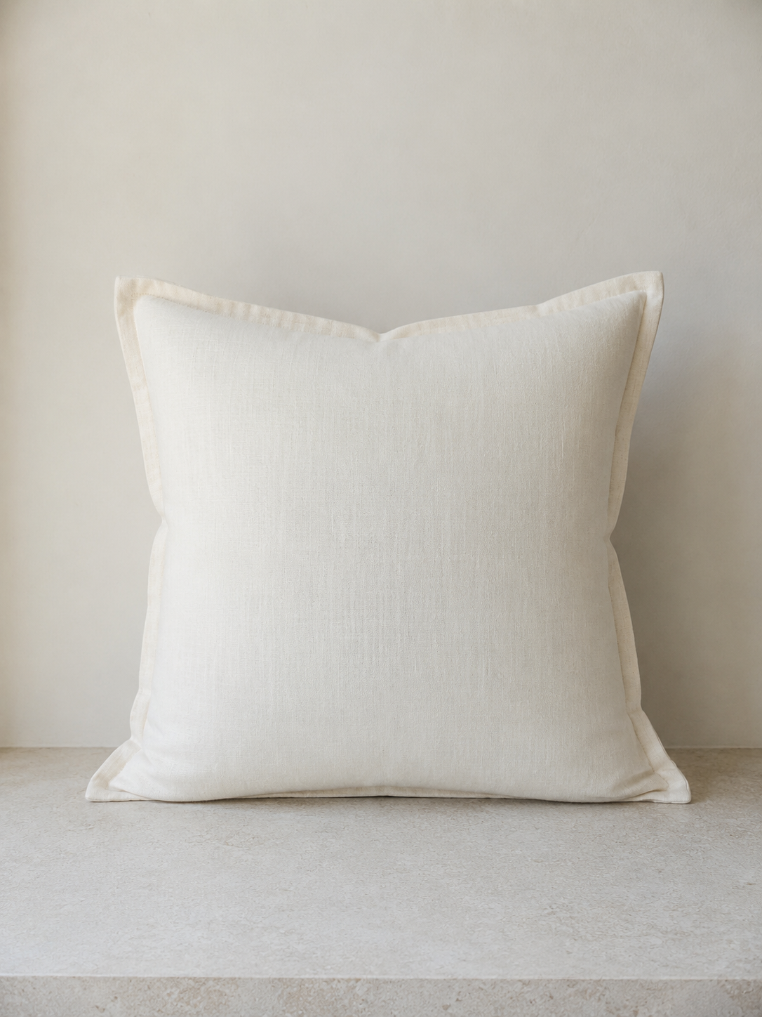 Cream Cotton Linen Cushion Cover