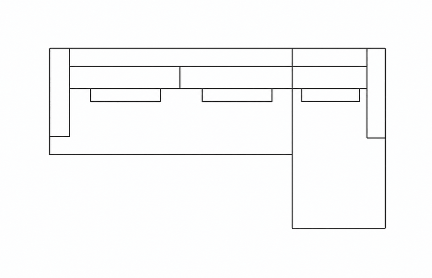 Eden Chaise Sofa — 5 Seater Chaise (right hand chaise shown)