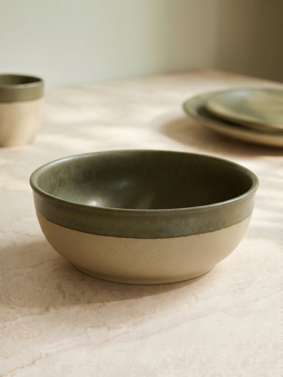 Arenito Olive Stoneware 24 Piece Dinner Set
